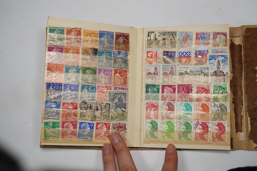 World stamps, mint unused and used in various stock books and albums